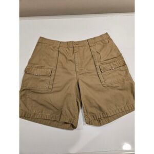 LL Bean Cargo Shorts Khaki Cotton Size 40 Relaxed Fit Men Outdoor Casual